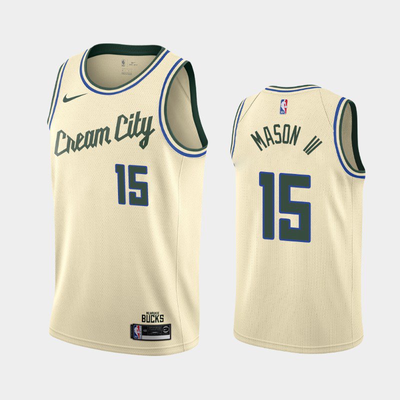 Milwaukee Bucks #15 Frank Mason III City Jersey