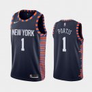 New York Knicks #1 Bobby Portis City Jersey Navy
