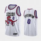 Men's Toronto Raptors #0 Terence Davis Jr. White Jersey