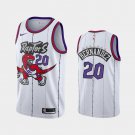 Men's Toronto Raptors #20 Dewan Hernandez White Jersey