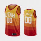 Mens Utah Jazz #00 Jordan Clarkson City Jersey