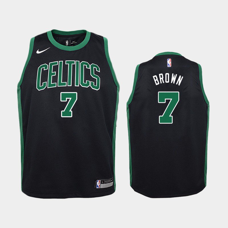 Women Boston Celtics #7 Jaylen Brown Jersey Black