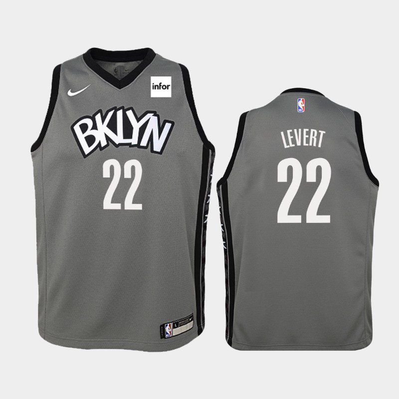 Women Brooklyn Nets #22 Caris LeVert Jersey Gray