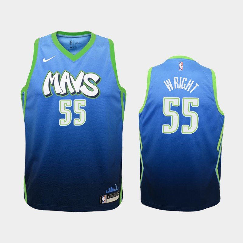 Women Dallas Mavericks #55 Delon Wright City Jersey