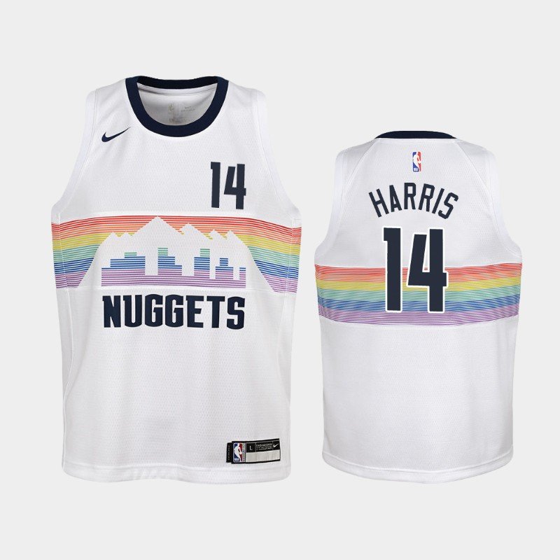 Women Denver Nuggets #14 Gary Harris City Jersey White