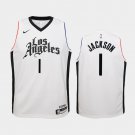Women Los Angeles Clippers City #1 Reggie Jackson White Jersey