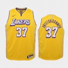 Women Los Angeles Lakers #37 Kostas Antetokounmpo Gold City Jerseys