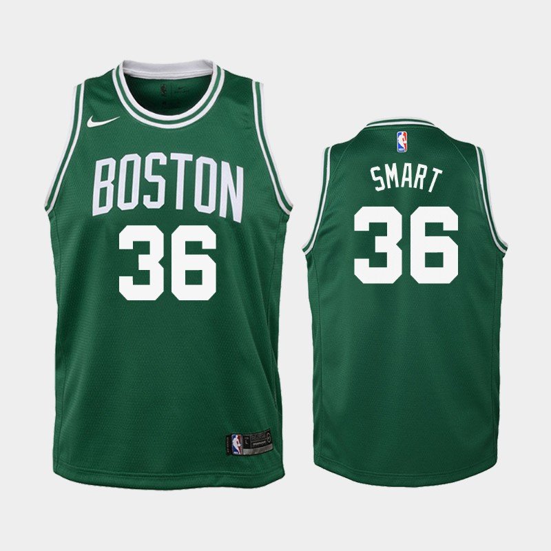 Youth Boston Celtics #36 Marcus Smart Jersey Green