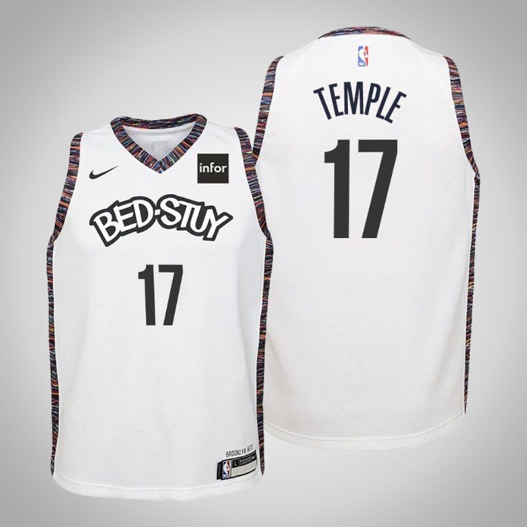 Youth Brooklyn Nets Garrett Temple City Jersey White