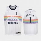 Youth Denver Nuggets #1 Michael Porter Jr. City Jersey White
