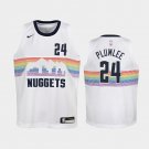 Youth Denver Nuggets #24 Mason Plumlee City Jersey White