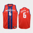 Youth Detroit Pistons #6 Bruce Brown Jr. City Jersey
