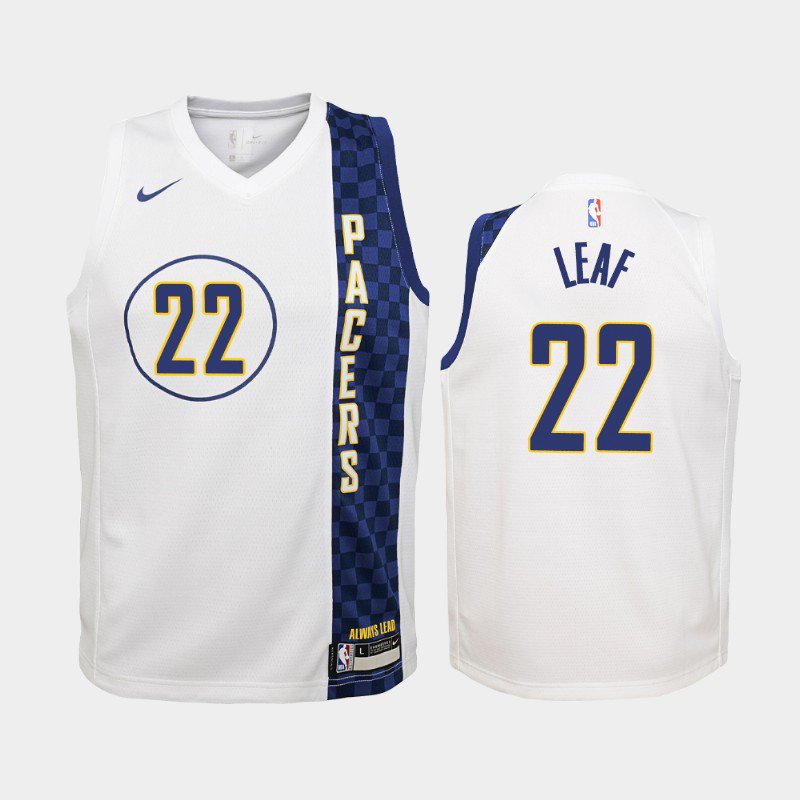 Youth Indiana Pacers #22 T.J. Leaf City Jersey