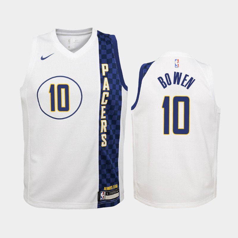 Youth Indiana Pacers #10 Brian Bowen City Jersey