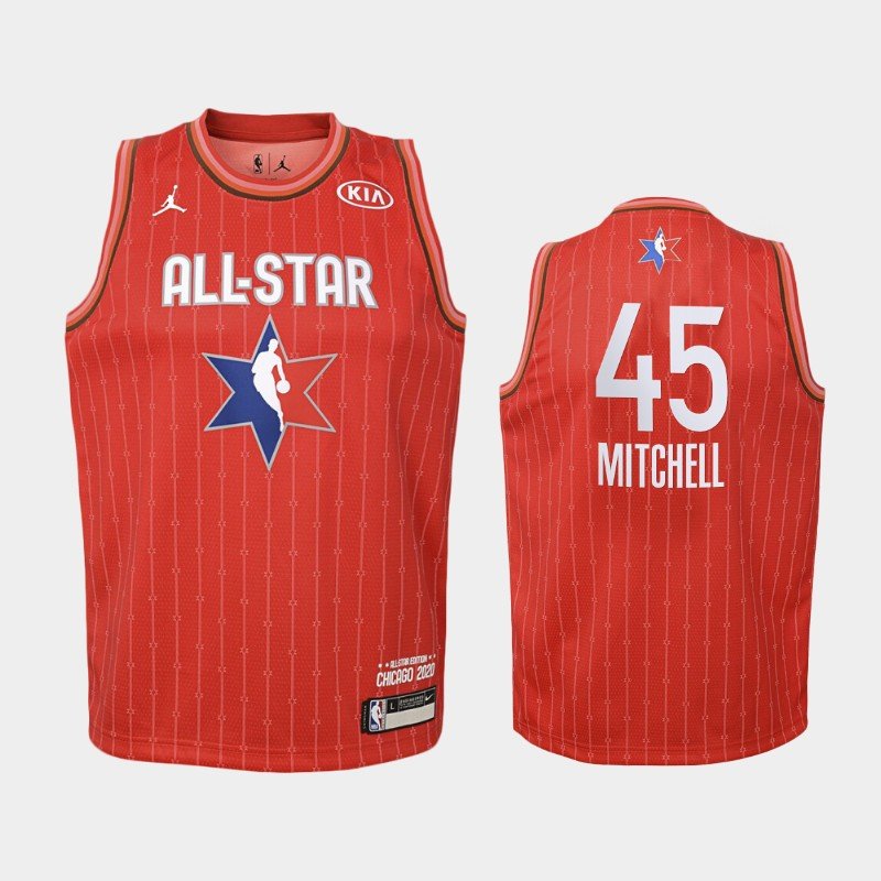 Youth Jazz #45 Donovan Mitchell Jersey All-Star