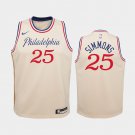 Youth Philadelphia 76ers #25 Ben Simmons City Jersey