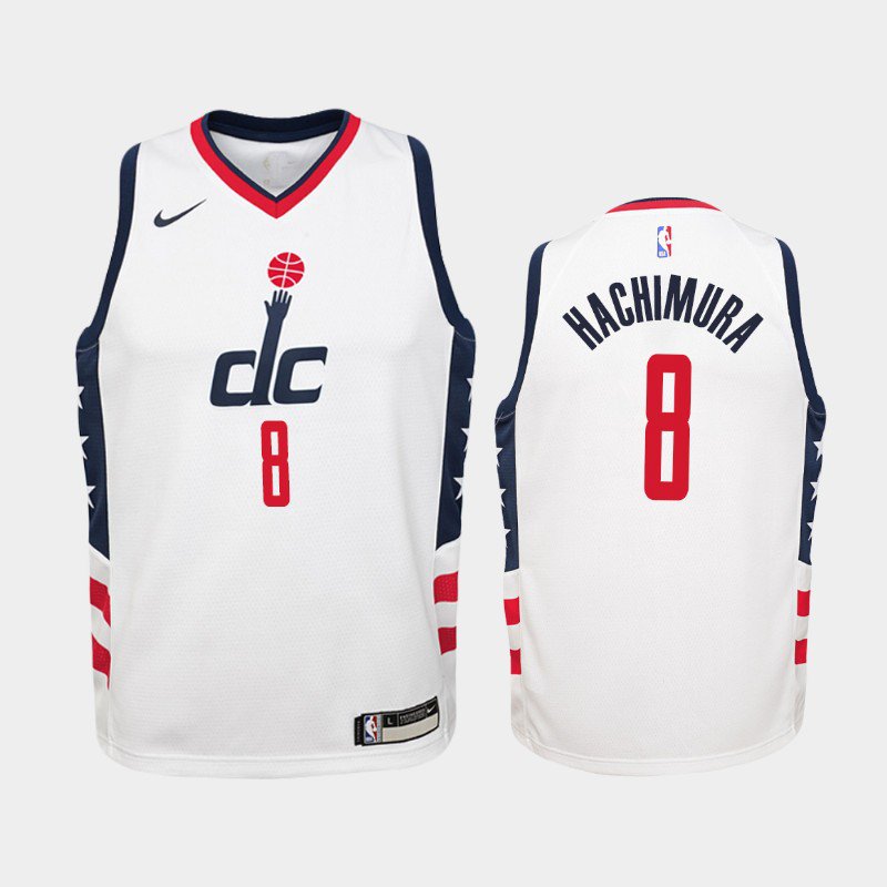 Youth Washington Wizards #8 Rui Hachimura City Jersey