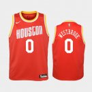 Youth Houston Rockets #0 Russell Westbrood Jersey Red