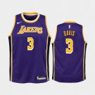 Youth Los Angeles Lakers #3 Anthony Davis Purple Jersey