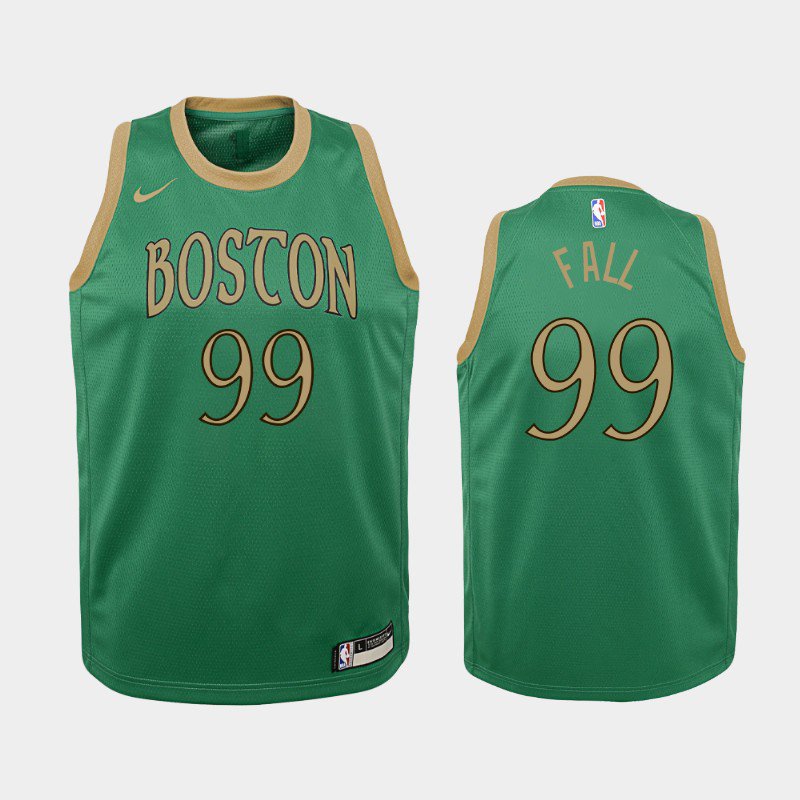 Women Boston Celtics #99 Tacko Fall City Jersey Green