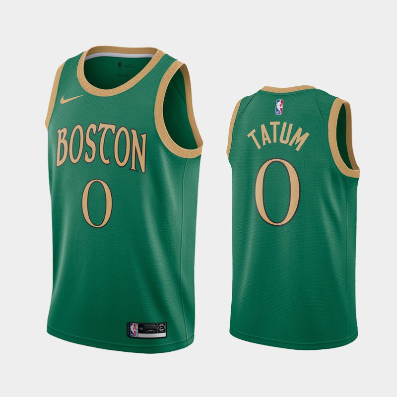 Boston Celtics #0 Jayson Tatum City Jersey Green