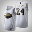 Lakers #24 Kobe Bryant White Golden Jersey