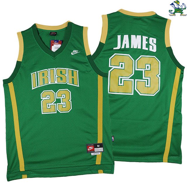 LeBron James #23 Fighting Irish High School Green Jersey