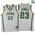 LeBron James #23 Irish High School White Jersey