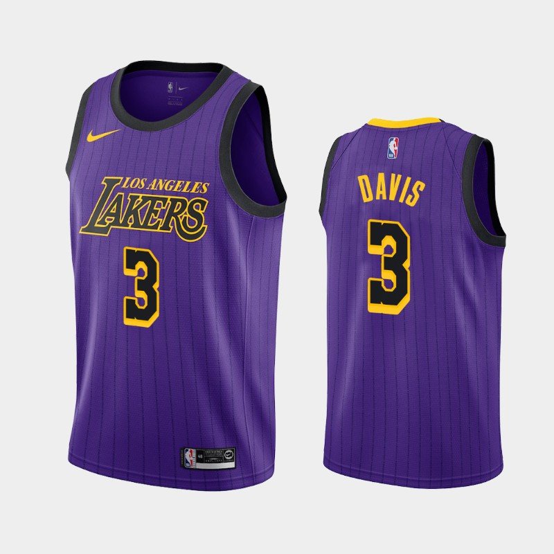 Los Angeles Lakers #3 Anthony Davis Purple City Jersey
