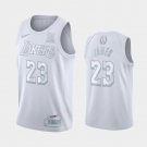 Los Angeles Lakers #23 LeBron James MVP White Jersey