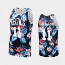 Men's Boston Celtics #11 Kyrie Irving Floral Fashion Jersey