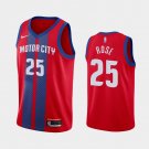 Men's Detroit Pistons #25 Derrick Rose City Jersey