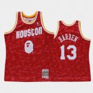 Men's Houston Rockets #13 James Harden Red BAPE X Jersey