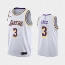 Mens Los Angeles Lakers #3 Anthony Davis White Jersey