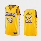 Men's Los Angeles Lakers #23 LeBron James City Jersey