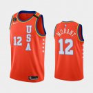 Men's Memphis Grizzlies #12 Ja Morant Orange Jersey Team USA