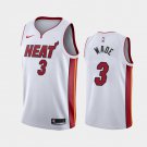 Mens Miami Heat #3 Zaire wade Jersey White