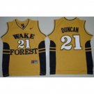 Wake Forest Demon Deacons Tim Duncan Gold Jersey