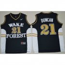 Wake Forest Demon Deacons Tim Duncan Jersey Black