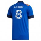 A. Cruz #8 FC Cincinnati 2020 Home Soccer Jersey Men's Soccer Stadium Shirt Football Tops