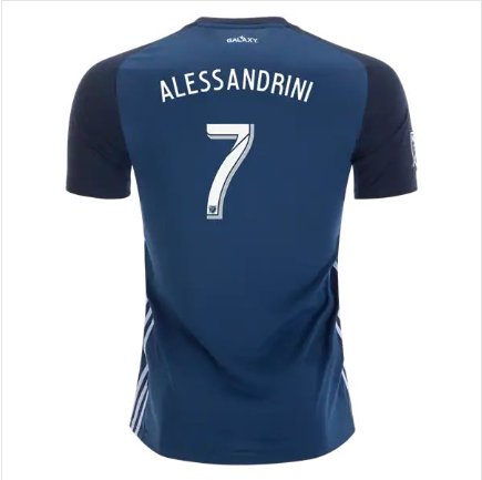 Alessandrini #7 LA Galaxy 2019 Away Jersey Blue Men's Soccer Stadium Shirt Football Tops