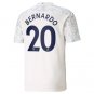 Bernardo 20th Manchester City Third Jersey 20 21 Men's White Football Stadium Shirt