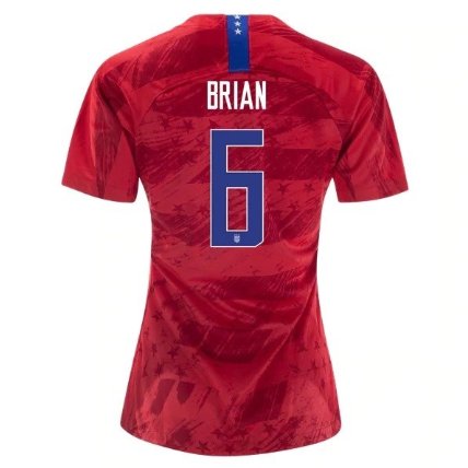 BRIAN #6 US Women's National Team 2019 Away Jersey USWNT Stadium Shirt WWC Football Tops