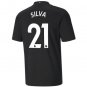 DAVID SILVA 21 Manchester City 20 21 Away Soccer Jersey Men's Football Stadium Shirt Yupoo