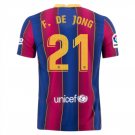 F. De Jong #21 Barcelona Home Soccer Jersey 20 21 Men's Soccer Stadium Shirt Soccer Football Tops