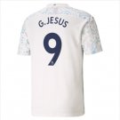 G.Jesus 9th Manchester City Third Jersey 20 21 Men's White Football Stadium Shirt