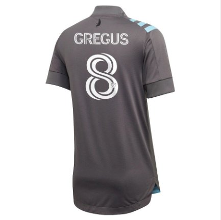 Gregus #8 Minnesota Primary Soccer Jersey 2020 Men's Soccer Stadium Shirt Gray