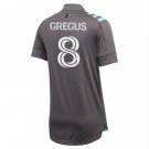 Gregus #8 Minnesota Primary Soccer Jersey 2020 Men's Soccer Stadium Shirt Gray