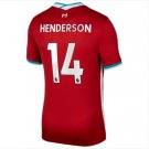 Henderson #14 Liverpool Home Soccer Jersey 20 21 Men's Soccer Stadium Football Shirt Red