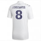 J.Dos Santos #8 LA Galaxy 2020 Home Jersey White Men's Soccer Stadium Shirt Football Tops
